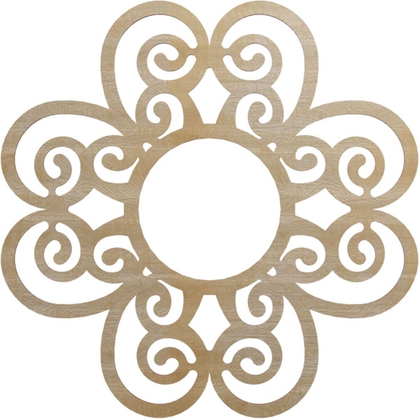 Ekena Millwork Cohen Wood Fretwork Pierced Ceiling Medallion, Hickory, 30"OD x 10 1/4"ID x 3/8"T CMWP30X30X0375COHI - main